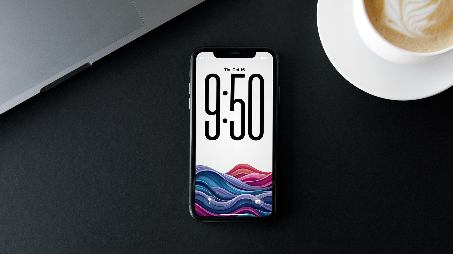 Wave Patterns White| HD Digital Wallpaper