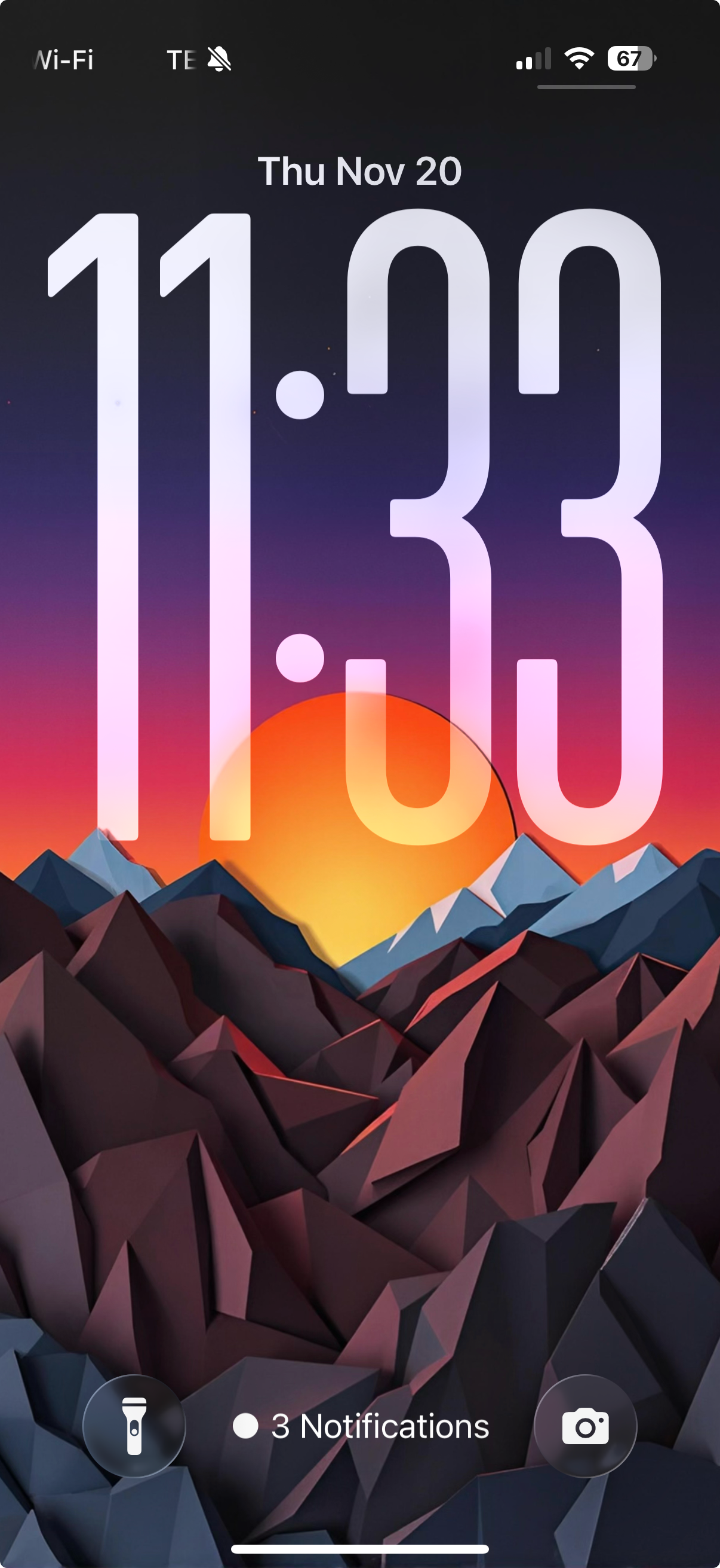 Origami Style Sunset | HD Digital Wallpaper