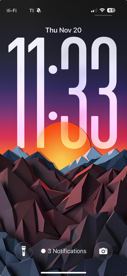 Origami Style Sunset | HD Digital Wallpaper