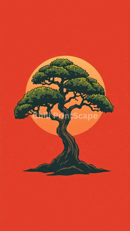 Bonsai Vintage Style | Free HD Digital Wallpaper