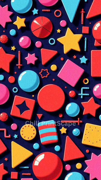 Colorful 3D Shapes | HD Digital Wallpaper