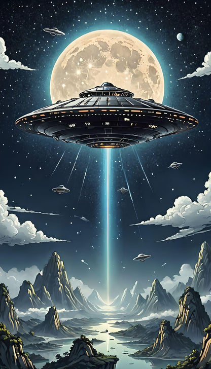 UFO Abduction | Free HD Digital Wallpaper
