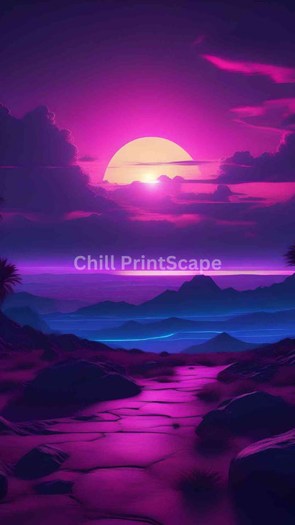 Neopunk Sunset | Free HD Digital Wallpaper