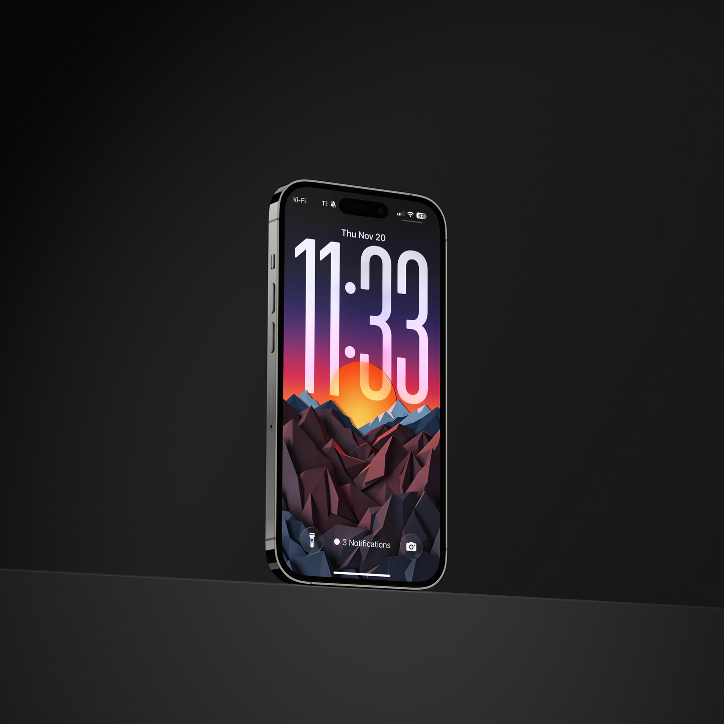 Origami Style Sunset | HD Digital Wallpaper