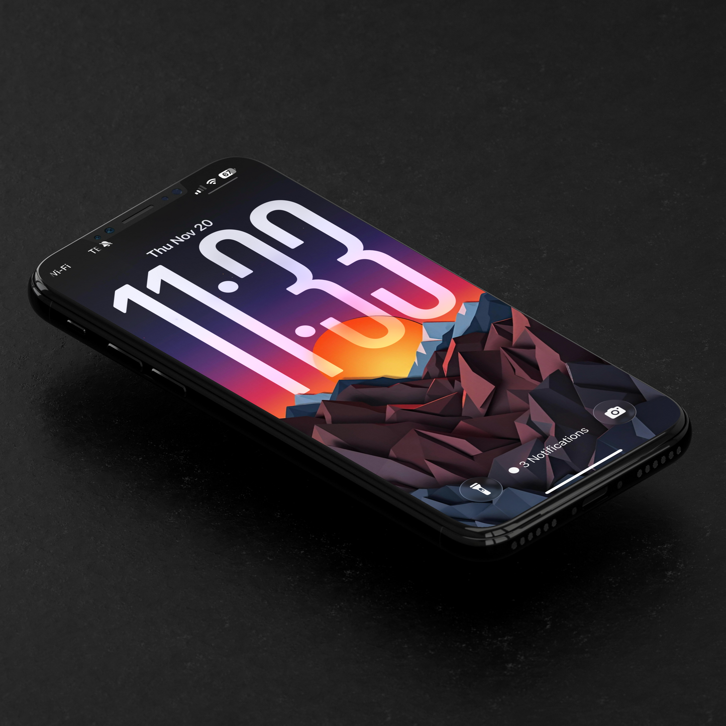 Origami Style Sunset | HD Digital Wallpaper