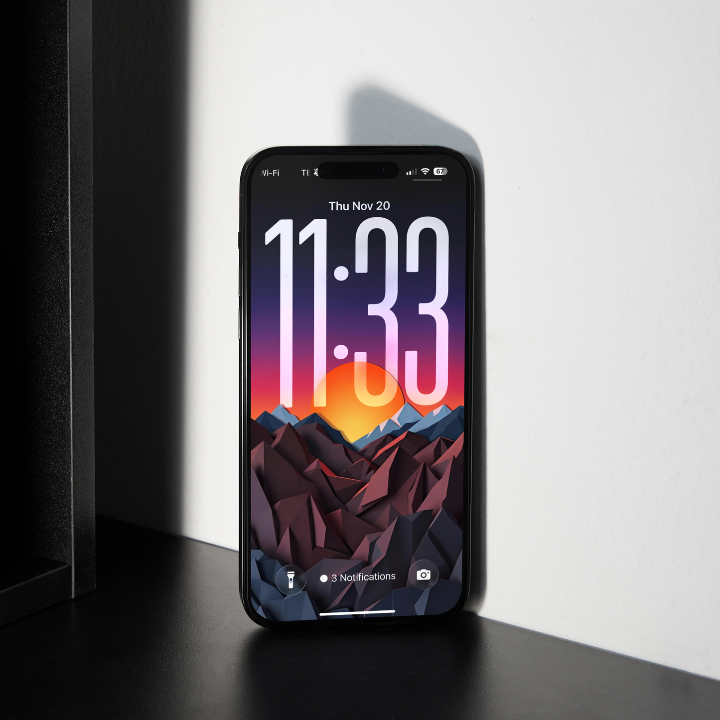 Origami Style Sunset | HD Digital Wallpaper